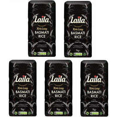 Laila Foods XTRA DLOUHOZRNNÁ Basmati rýže 5 x 1 kg