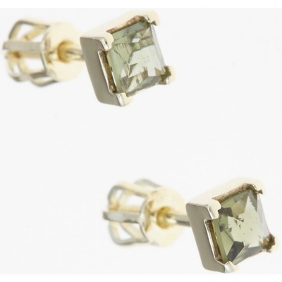 My Moldavite Zlaté náušnice s vltavíny 2195-3