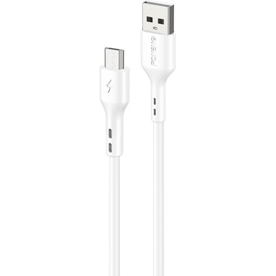 Foneng Кабел Foneng X36, USB към Micro-USB, 3A, 1m, бял (X36 Micro 1m)