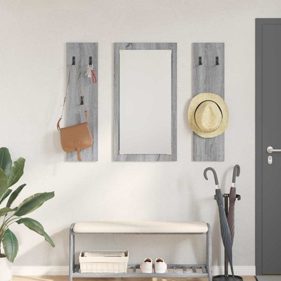 vidaXL Стенен закачалка за палта Сив Сонома 96 x 1, 5 x 90 см (874536)