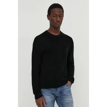 AllSaints vlnený sveter pánsky ľahký čierna