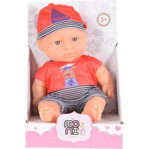 Moni Кукла Moni Toys - С червени дрешки, 20 cm (111928)