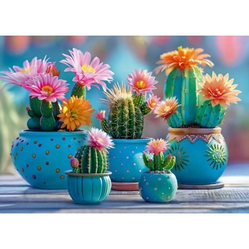 Cherry Pazzi - Puzzle Bloomy Cactus Fireworks - 1 000 piese