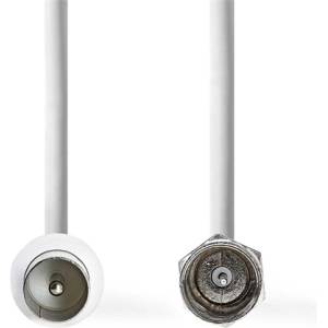 Nedis Кабел Nedis F щепсел - коаксиален щепсел, 75 Ohm, двойно екраниран, 1, 5 m CSGL41800WT15 (CSGL41800WT15)
