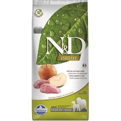 N&D Prime Grain Free Velký a stredný Dospelý DIVIAK & JABLKO 12 kg