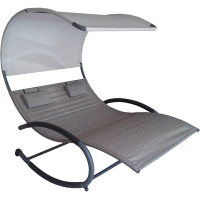 Vivere Double Chaise Rocker Šedá