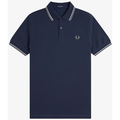 Fred Perry Блуза с яка Fred Perry Short Sleeve Twin Tipped Polo Shirt - Dk Airforce Z47