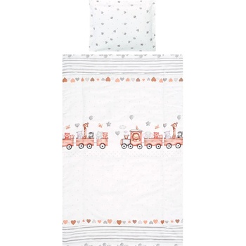 Lorelli Спален комплект от 3 части - Cosy, Влакче, сив 10420016001