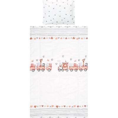 Lorelli Спален комплект от 3 части - Cosy, Влакче, сив 10420016001