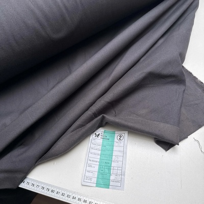 Tmavě šedé bavlněné plátno Panama Stretch Velveta Varnsdorf, 98%bavlna/2%elastan