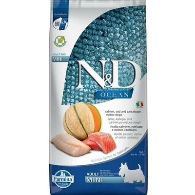 N&D Ocean adult mini lososové tresčí 7 kg