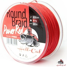 Hell Cat Šnúra Round Braid Power Red 1000m 0,70mm 85kg