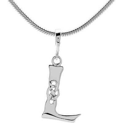 Keltský stříbrný přívěsek písmeno L PRMP13865