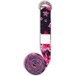 YOGGYS Stretching strap wild orchid черно, Микс (yogastrap-wo-str)