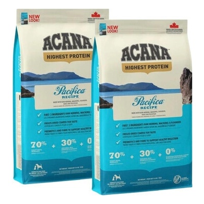 ACANA Pacifica Sleď & Losos & Platýs 2 x 6 kg – Hledejceny.cz