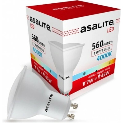 Asalite ASAL0050 LED bodová žiarovka GU10 7 W mliečna K 4000