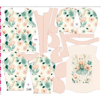 Takoy Panel se střihem 146 dětská softshellová bunda víla Nina-NS-29355