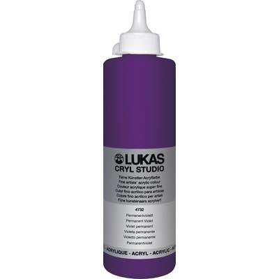LUKAS Cryl Studio Plastic Bottle АКРИЛНА боя Permanent Violet 500 ml 1 бр (747320500)