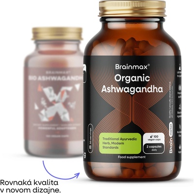 BrainMax BIO Ashwagandha 560 mg 100 rastlinných kapsúl