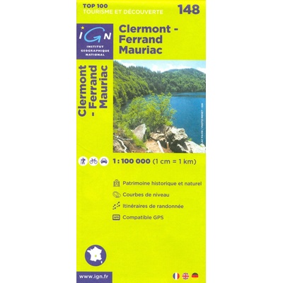 148 Clermont-Ferrand Mauriac 1:100t mapa