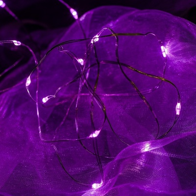 DECOLED LED svetelná reťaz na batérie, ružová, 20 diód, 2,3 m