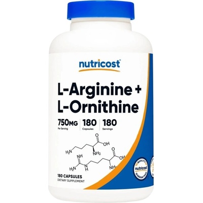 Nutricost L-Arginine + L-Ornithine [180 капсули]