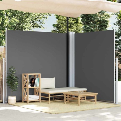 vidaXL Zatahovací boční markýza antracitová 220 x 600 cm
