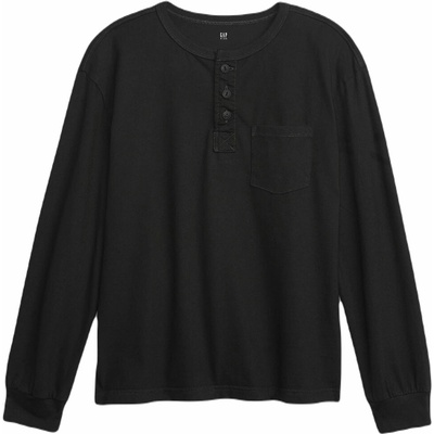 GAP LS Vintage Henley čierna