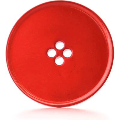 Pro Háčkování Knoflík kulatý plast 39 mm, červený