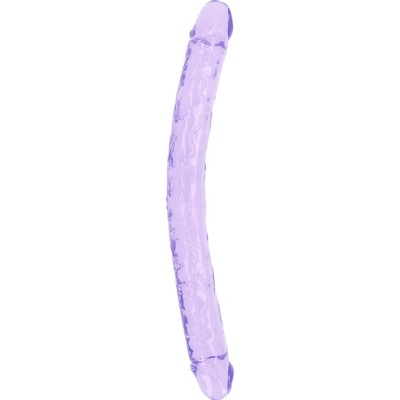 Realrock Obojstranné dildo 45 cm fialové
