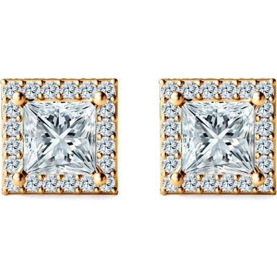 SAVICKI Обеци This is Love: злато, лабораторни диаманти с шлиофвка "принцеса