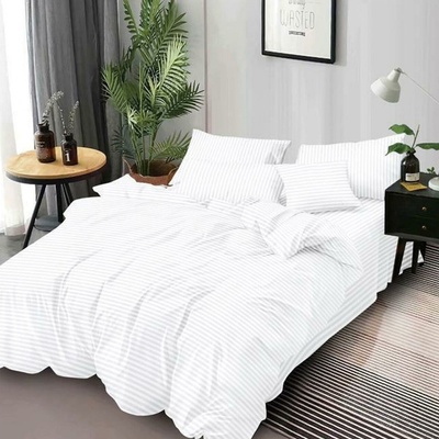 EmonaMall Едноцветно спално бельо с ластик EmonaMall, 6 части - Модел S18632 (S18632-3333f8-1)