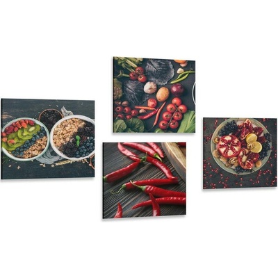 Set obrazů delikátní občerstvení - 4x 60x60