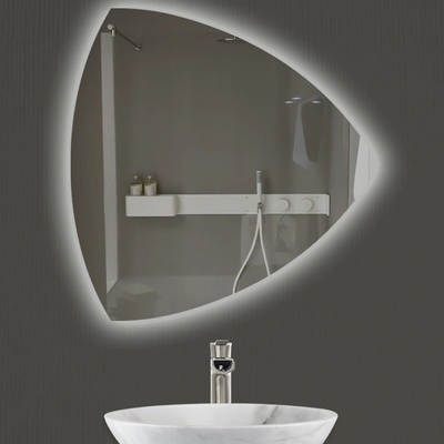 Lidiya Mirror Огледало за баня LED осветление LM Silent Glint, фигурно, 800×800мм