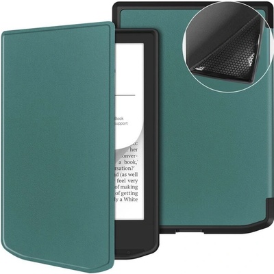 Vsetkonamobil 114801 LEATHER Zaklápací kryt pre PocketBook 619 Verse Lite zelený