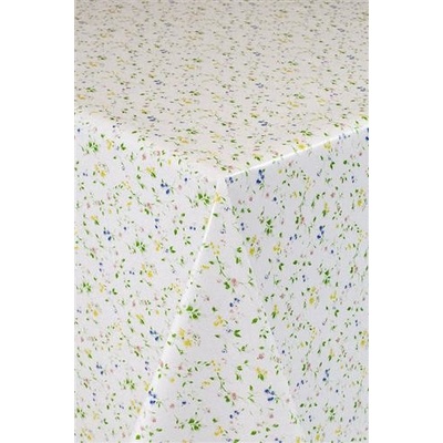 Obrus PVC 5744110, metráž, 20 m x 140 cm, lučné kvety modro-žlté, IMPOL TRADE