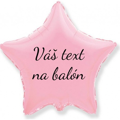 Personal Godan Fóliový balón s textem Růžová hvězda 45 cm