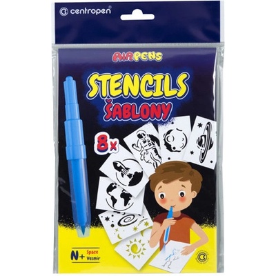 Šablóny papierové Centropen Vesmír 8 ks