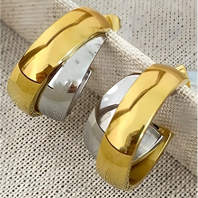 HARAHU Обеците no-23530 - Златна / Сребърна kp23530 (no-23530)