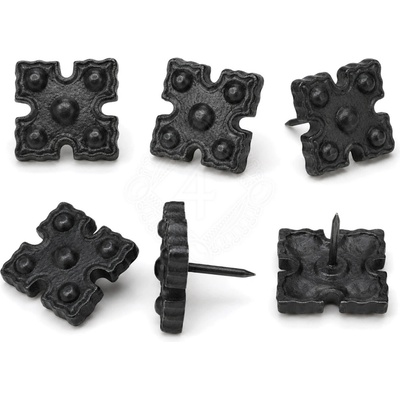 Mystic Colonial Hardware Gotické ozdobné hřeby Čtyřlist 30mm, sada 6 ks