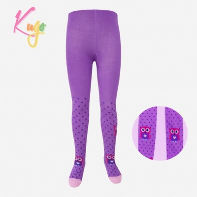 Kugo P8997 dívčí elastické punčocháče fialová