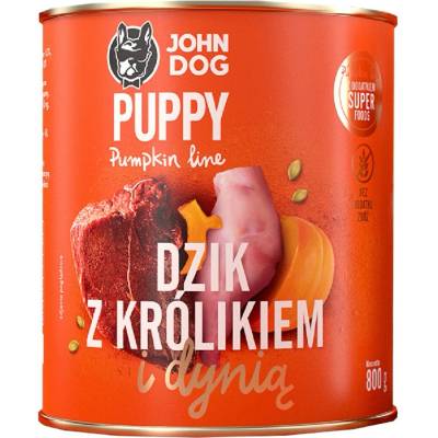 John Dog Pumpkin Puppy Wild boar with rabbit and pumpkin 800 g