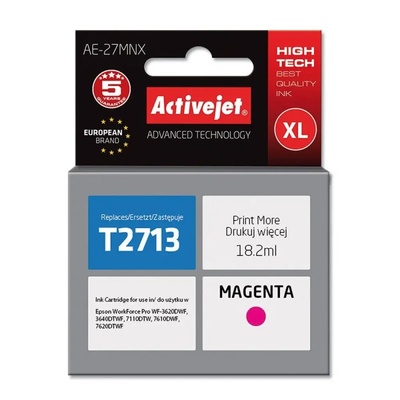 Compatible Мастило Activejet AE-27MNX (заместител за Epson 27XL T2713, Supreme, 18 ml, магента) (AE-27MNX)