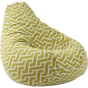 Pufrelax Пуф круша, 220л. , Nirvana Hobbit, Zippity Green, Перящ се калъф, Пълнеж от полистиролни перли, Гама Premium (PUF-G-NH-PT-ZIG)