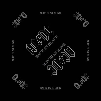 AC/DC Шал Back in Black Black (B048)