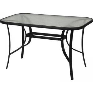 TopMebel Маса Toledo TopMebel метал - закалено стъкло в черен цвят 120x70x70cm