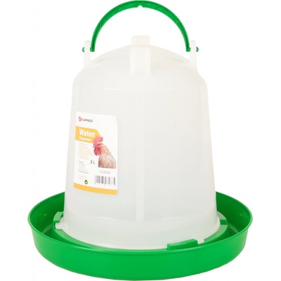 Flamingo Twist Napáječka kulatá zelená/bílá 3 l