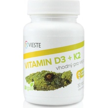 VIESTE Vitamín D3+K2 30 tablet 9 g