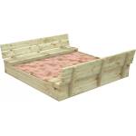 Ginger Home Дървен детски пясъчник с пейки и сгъваем капак - Ginger Home (C1113)