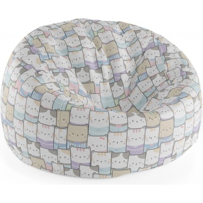 Sablio sedací vak Cocoon Barevná koťátka 115 x 75 cm x 45 cm
